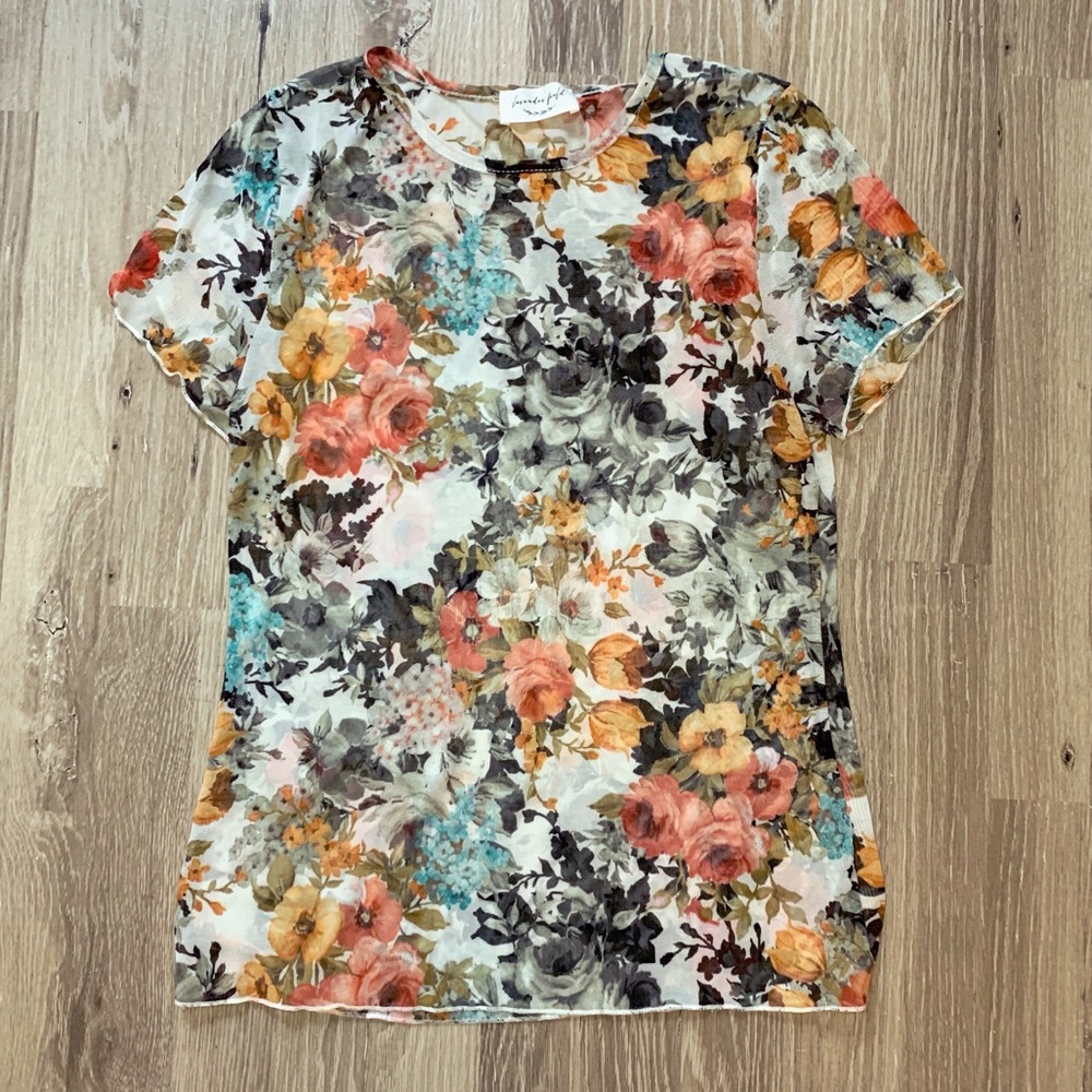 Lavender Field Sheer Floral Top